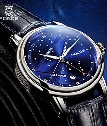 cheap -Women Men Mechanical Watch Diamond Minimalist Luxury Fashion Automatic Self-winding Luminous Calendar Waterproof Leather Watch
