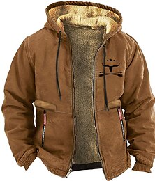 economico -Per uomo Stampe astratte Cowboy Felpe Manica lunga Felpe Con cappuccio Giornaliero Informale Per eventi Da mare Autunno inverno Nero Bianco Rosso Abbigliamento progettista S M L XL XXL 3XL