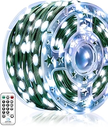 זול -100 מטר חיצוני עמיד למים רצועות אור led אורות מחרוזת אורות מחרוזת חג המולד 1000 לדים 329ft לבן יצירתי מחרוזת אורות חג אורות חג מסיבה חתונה חתונה 29v