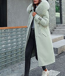 economico -Per donna Giacca invernale Cappotto invernale Cappotto Parka Esterno Strada Giornaliero Inverno Autunno Lungo Cappotto Standard Regolabile Antivento Tenere al caldo Traspirante Streetwear Ricamo