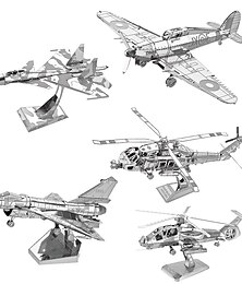levne -Aipin Metal Assembly Model DIY 3D Puzzle Aircraft Fighter Helicopter F22 Boeing 747 Passenger Aircraft