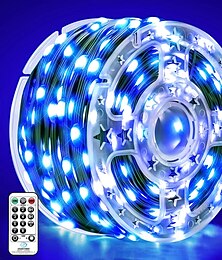 economico -luci di striscia led impermeabili ip65 per esterni 328ft 100m luci di natale flessibili 1000 led luci di stringa creative multicolori per patio prato giardino luci natalizie festa di nozze 29v
