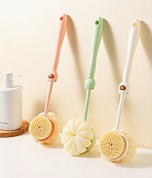 お買い得  -Two sided Shower Body Brush Silicone Long Handle Bathroom Wash Brush Bathing Massage Back Body Exfoliating Brush Bath Supplies