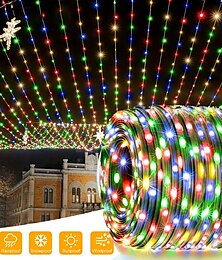 billige -20m 200led kobbertråd lyser udendørs fe lys usb plug-in lys med 8 mode lys vandtæt fjernbetjening timer jule bryllup fødselsdag familie fest værelse