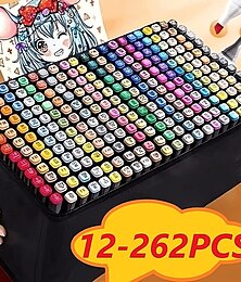 olcso -12db-262db színes art markerek kétvégű vázlatjelölők készlet képregények rajzolásához halloween hálaadás és karácsonyi ajándék