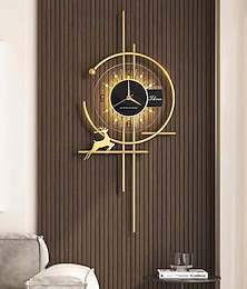billiga -led vägglampa klocka design dekorativ järn metall hängande vägg konst klocka för hemmet & inredning vardagsrum/sovrum/matsal/kontor/kaféer/hotell 110-240v