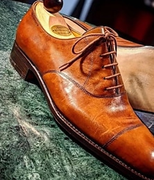 levne -Pánské Oxfordské Společenské boty Bullock Shoes Chůze Bristké Kancelář a kariéra Párty a večer PU Šněrování Hnědá Podzim Zima