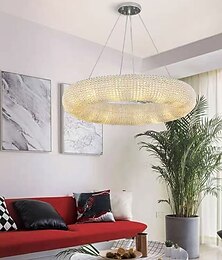 abordables -Lámpara colgante orbe flotante de cristal de personalidad moderna de 80 cm, lujosa, ideal para comedor, vestíbulo, entrada, sala familiar 110-240v