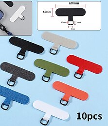 cheap -10pcs Universal Mobile Phone Safety Lanyard Card Gasket Replacement Detachable Adjustable Neck Cord Strap Clip Snap Rope Patch(Not Include Rope)