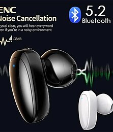 Χαμηλού Κόστους -tws ασύρματα ακουστικά mini single sports bluetooth 5.2 ακουστικά ασύρματα gaming earbuds στερεοφωνικό enc ακύρωση θορύβου με μικρόφωνο