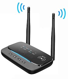 preiswerte -NFC 262ft/80m Langstrecken-Bluetooth 5.0-Sender Empfänger 3-in-1-Musik-Audio-Adapter niedrige Latenz APTX HD SPDIF RCA Aux 3,5-mm-TV