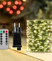 economico -3000.0 50m 100M Fili luminosi 300  500  1000 LED 2835 SMD 1 telecomando a 13 tasti 1 set Bianco caldo Colori primari Bianco Luci in filo di rame Luci natalizie Feste Vacanze Matrimonio 220-240 V