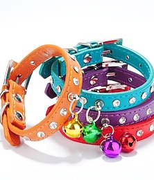 baratos -Cachorros Gatos Colarinho Ajustável Portátil Durável Ao ar livre Caminhada Strass