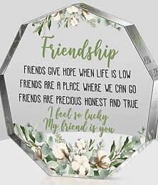 cheap -Acrylic Gifts For Friends, Friendship Gifts For Women, Birthday Gifts For Friends, Farewell Gifts, Plaque For Colleagues, Retirement Gifts, Acrylic Heart Friendship Keepsake Decoration