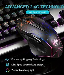 economico -Mouse con ricarica wireless da 2,4 g, il compagno perfetto per il gioco e l'ufficio per i computer portatili