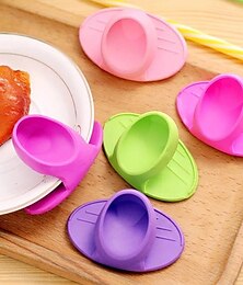 cheap -4pcs Kitchen Dishes Silicone Oven Heat Insulated Finger Glove Microwave Oven Mitts Silicone Non-slip Holder Kitchen Accessories Anti-scald Clip