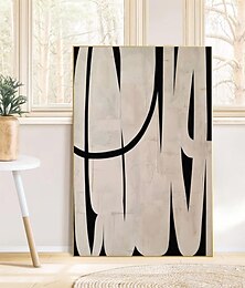 cheap -Wall Art Black White Paintings On Canvas Hand-painted Contemporary Art Painting Canvas Minimalist Abstract Painting For Living Room Home Wall Decor