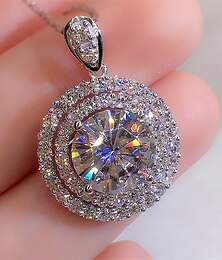 abordables -Collier ras du cou Strass Cuivre Strass Femme Elégant Rétro Vintage Mode Géométrique Rond Colliers Tendance Pour Mariage Saint Valentin du quotidien
