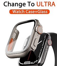 cheap -Watch Case with Screen Protector Compatible with Apple Watch Series 8 7 41mm 45mm / Series 6 5 4 SE 40mm 44mm Scratch Resistant Dust Proof Bumper Full Cover Hard PC Watch Cover