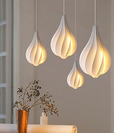 economico -lampada a sospensione a forma di bocciolo danese paralume in acrilico lampada a sospensione lunghezza 20*35 cm/25*42 cm altezza pendente a led può essere utilizzato per cucina isola camera da letto