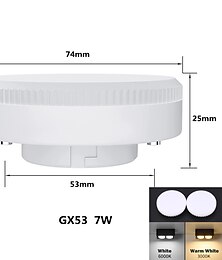 お買い得  -4 個 1 個 LED キャビネット電球 gx53 交換 7 ワットメインライトなし PC カバーダウンライトシーリングライト省エネ 220-240v