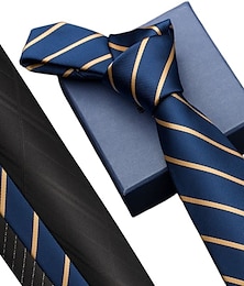 abordables -Homme Cravate Cravates Rayures et carreaux robe ceremonie Fête de Mariage Festival