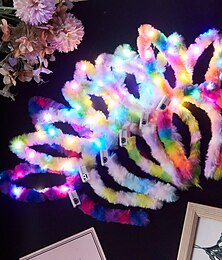 economico -decorazione dell'orecchio di coniglio fascia copricapo luminoso luci a led coniglio lampeggiante costume cerchio per capelli accessori per capelli festa di halloween