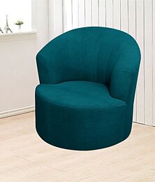 preiswerte -Jacquard-Bezug für Drehsessel, burgunderfarbener Stretch-Bezug für Drehsessel, Sofabezug für Fasssessel, moderner runder Clubsessel, Couchbezug