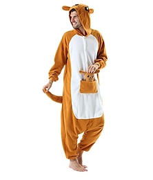 cheap -Adult Onesie Animal Halloween Cosplay Costume One Piece Pajamas for Women and Men