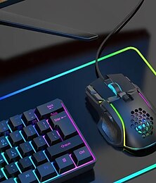 abordables -souris de jeu filaire souris de jeu pour ordinateur pc souris usb haute précision réglable 12800 dpi 10 boutons programmables souris de joueur ergonomique plug play pour ordinateur portable mac