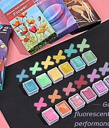 economico -Set di colori ad acquerello solido da 6/12 colori: crea manicure con vernice metallica perlata