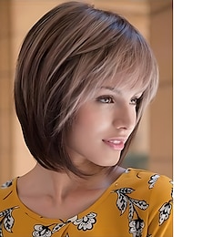 economico -dominique mcelligott parrucca parrucche bionde corte per le donne bianche capelli biondi ondulati ricci naturali parrucche corte sintetiche parrucche per feste di natale