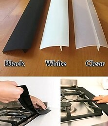 cheap -2pcs Silicone Stove Gap Cover Bathroom sink Kitchen Counter Gap Filler  HeatResistant Oven Gap Filler  Between Kitchen Appliances WashingMachine And Stovetop