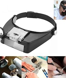 cheap -Headband Magnifier Led Light Head Lamp Magnifying Glass Jeweler Loupe With Led Lights 1.5X/3X/8.5X/10X