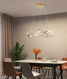 זול -תאורת תקרה לד מודרנית עיגול תאורת תליון LED ניתן לעמעום אלומיניום רק עמעום עם שלט רחוק 110-240v
