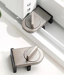 ieftine -1 bucată încuietoare pentru uși și ferestre glisante din aliaj de aluminiu, cu funcție anti-ciupire, antifurt, anti-cădere și blocare de siguranță