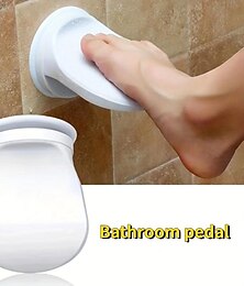 cheap -1pc Shower Foot Rest, Wall Mounted Footstool Step, Bathroom Shower Foot Pedal, Plastic Shower Step With Suction Cup, Bathroom Accessories