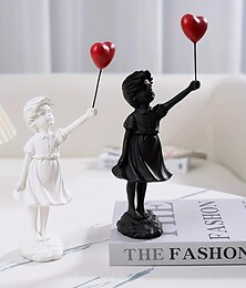 cheap -Little Girl Statue With Balloon - Modern Art Sculpture For Home Decor, Resin Figure Sculpture Crafts Ornaments, Living Room TV Cabinet Bookshelf Collectible Decor, Home Decor,Christmas Gift