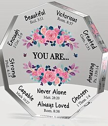 cheap -Gifts for Women (4*4Inch), Birthday Gifts Inspiration Religious Gifts Spiritual Gifts Catholic Gifts For Women Her Mom Friends Female Coworker Sister (Acrylic)