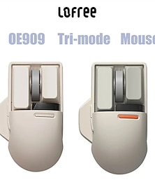 baratos -Novo lofree xiaoqiao vintage mouse sem fio bluetooth 2.4g tri-mode recarregável mouse teclado mecânico jogo de escritório mouse presente