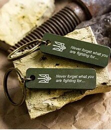 cheap -Ukrainian Brutal Military Keychain, Brutal Keychain for Men Military Gifts for Metal Keychain Memory Military Gifts Unique Ukrainian Key Ring Anniversary Gift