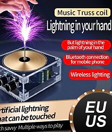 baratos -bluetooth música tesla coil alto-falante transmissão sem fio experimento brinquedo de mesa modelo dia dos namorados surpresa para ela/ele para presentes de natal