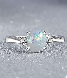 זול -1 pc טבעת הטבעת For בגדי ריקוד נשים אופאל צבעים מרובים חתונה יוֹם הַשָׁנָה יום הולדת סגסוגת קלאסי