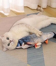 ieftine -1 bucăți de animale de companie drăguț cu design de pește jucărie pentru pisici, jucăria interactivă perfectă pentru pisica sau câinele dvs