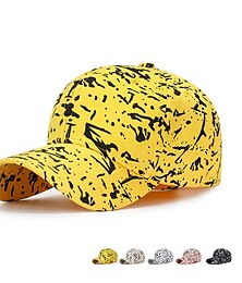 billiga -Unisex Basebollkeps Solhatt Svart Vit Polyester Mode Ledigt Minimalism Utomhus Semester Grafisk Graffiti Justerbara Solskyddskräm Mode