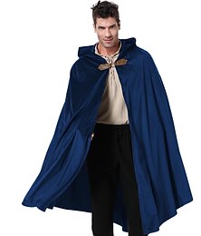 levne -Retro Středověké Renesanční Pláštěnka plášť s kapucí Přehozy přes ramena Viking Ranger Elfí Lukostřelba Pevná barva Maškarní kostým Pánské Dámské Keltské Viking Fantazie předvečer Všech svatých LARP