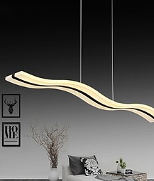 economico -Lampadario a soffitto in acrilico a led 100 cm 39,3 pollici Lampadario moderno a onda in acrilico è adatto per la sala da pranzo, bar, camera da letto, ac110v ac220v