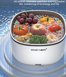 cheap -Ultrasonic Food Purifier Vegetable Cleaning Basket Fruits Washing Machine Remove Pesticide Reside Purifier Electric Vegetable Washers Food Grains Basket Wireless Kitchen Gadgets for Tableware Bottles