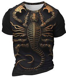 cheap -Graphic Scorpion Daily Designer Retro Vintage Men's 3D Print T shirt Tee Sports Outdoor Holiday Going out T shirt Purple Brown Gray Short Sleeve Crew Neck Shirt Spring & Summer Clothing Apparel S M L
