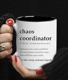 abordables -Chaos Coordinator Mug - Portable Coffee Mugs 11 Oz Boss Lady Gifts For Women Boss Mug Unique Gifts For Women Cool Gifts For Coworkers Teacher Appreciation Gifts